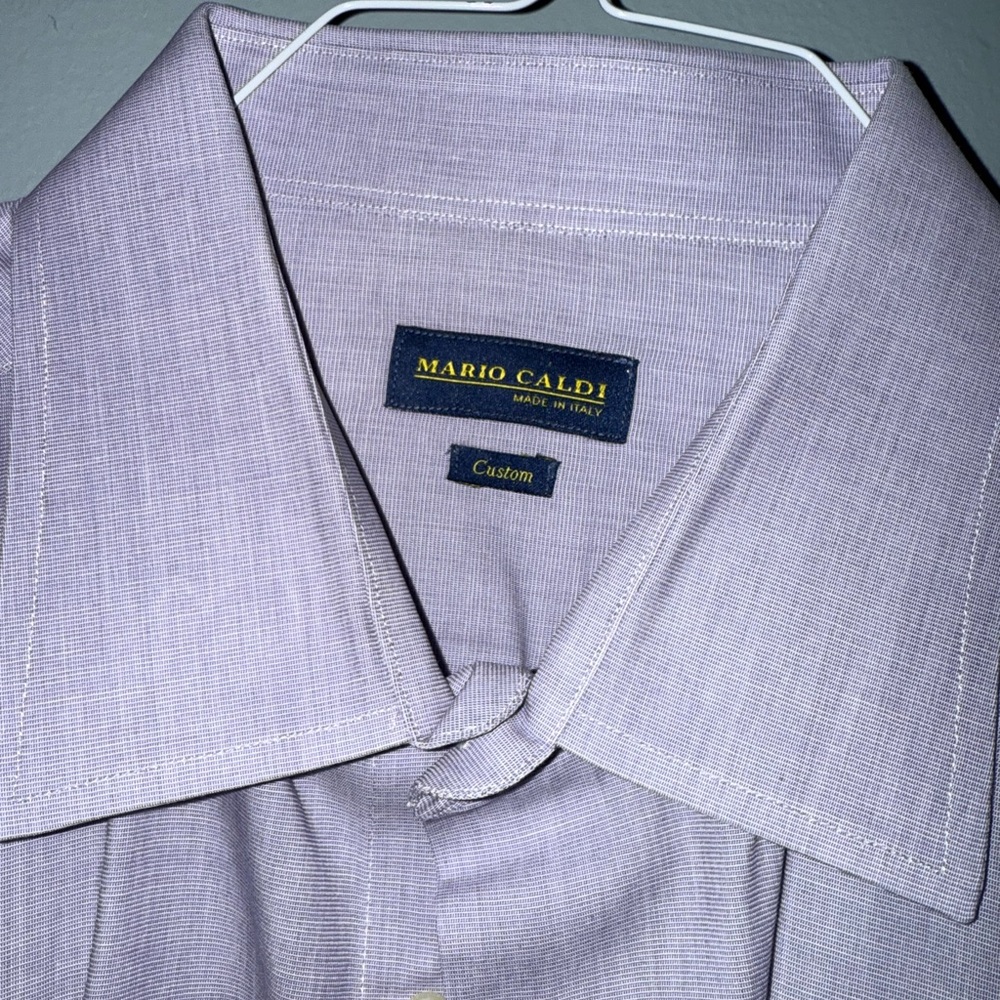 Mario Caldi Custom Men’s Button Down Long Sleeve Dress Shirt - Picture 2 of 6